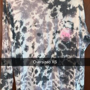 PINK Victoria's Secret Black and White Long Sleeve Tee